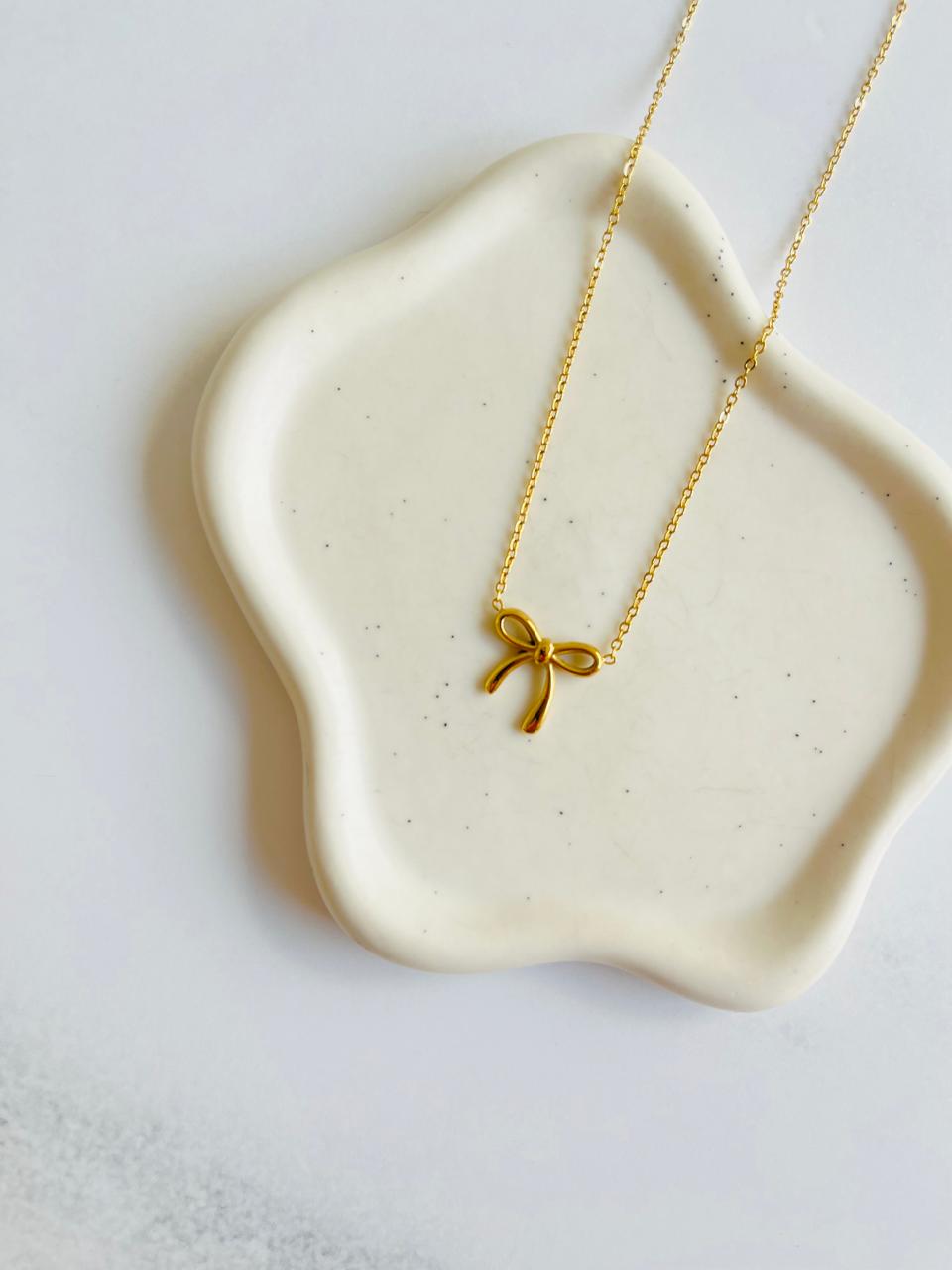 Collar lazo Acero inoxidable baño 14K
